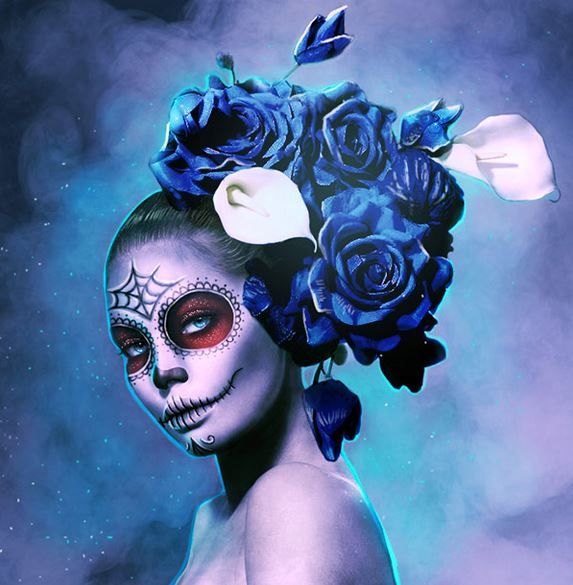 Download Halloween Tutorial Create Sugar Skull Makeup On Photos ...